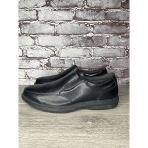 NUNN BUSH Black Leather Slip On Work Loafers Comfort GEL Shoes Men’s 11W US/44EU